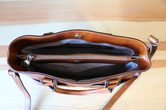 Sac à main en cuir fait main : élégant sac Tuscany