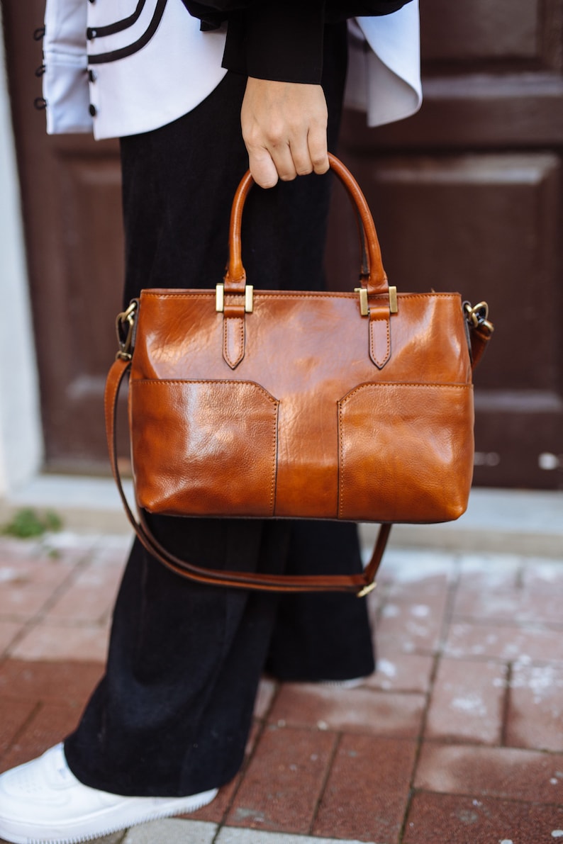 Sac à main en cuir fait main : élégant sac Tuscany