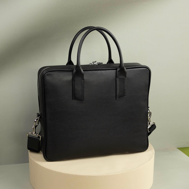 Sac en cuir avec housse pour trolley, sac de travail pour homme